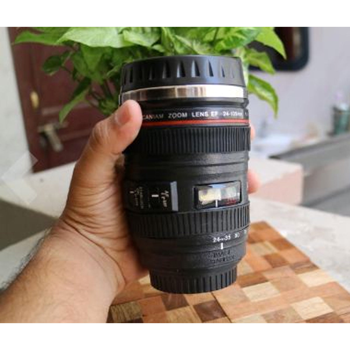 Camera Lens Coffee Mug – Realistic DSLR Design, Leak-Proof Travel Thermos for Tea & Coffee Lovers