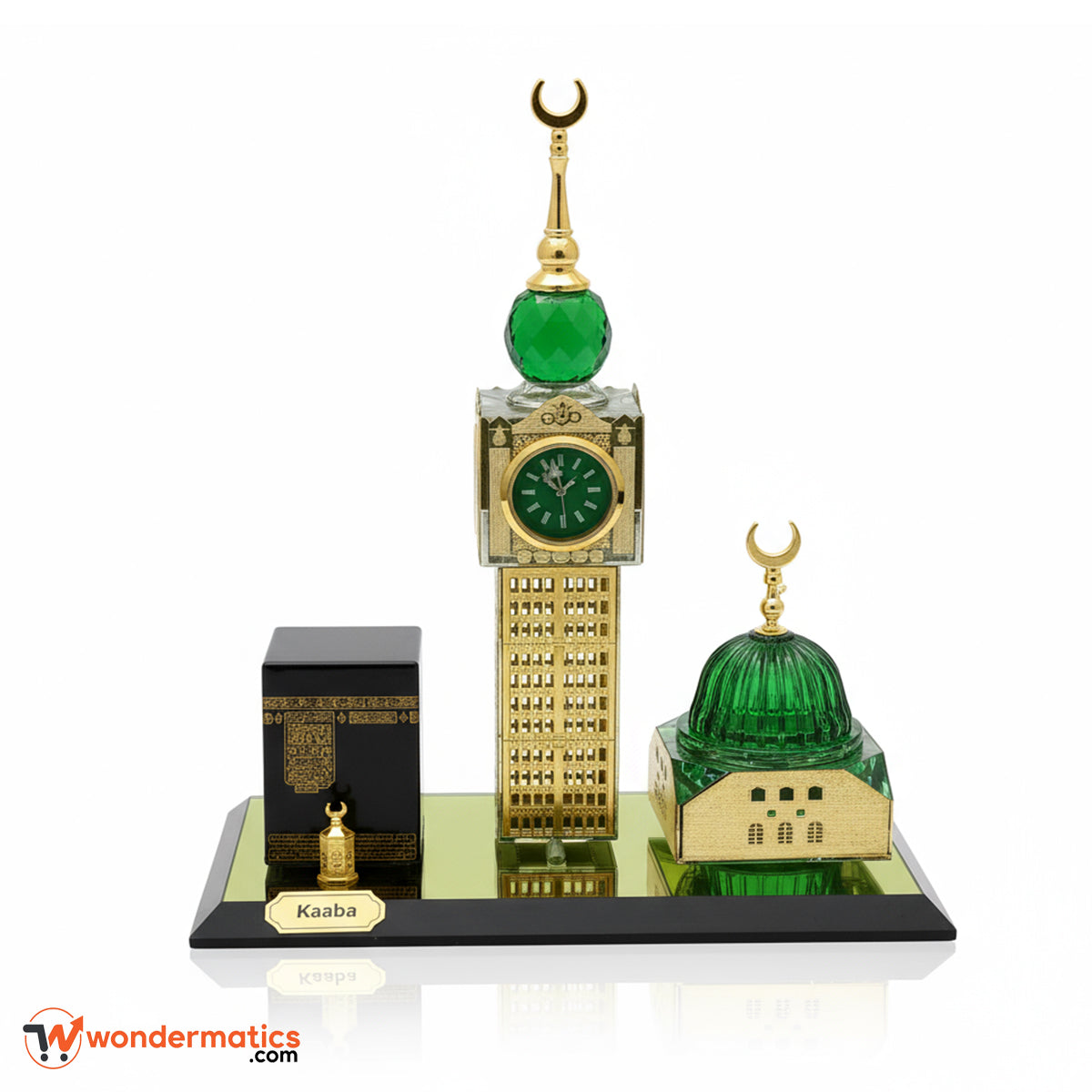 Crystal Kaaba Clock Tower as Islamic decor for home and office