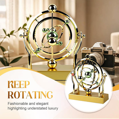 Battery Operated Perpetual Motion Machine – Kinetic Art Sculpture Desk Ornament for Home & Office Decor