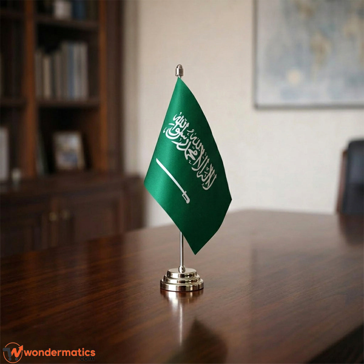 Miniature National Desk Flag with Stainless Steel Stand – Country Table Flags
