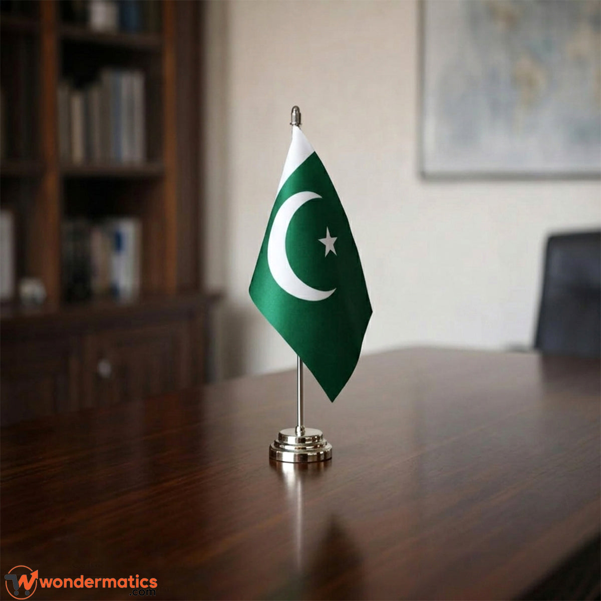 Miniature National Desk Flag with Stainless Steel Stand – Country Table Flags