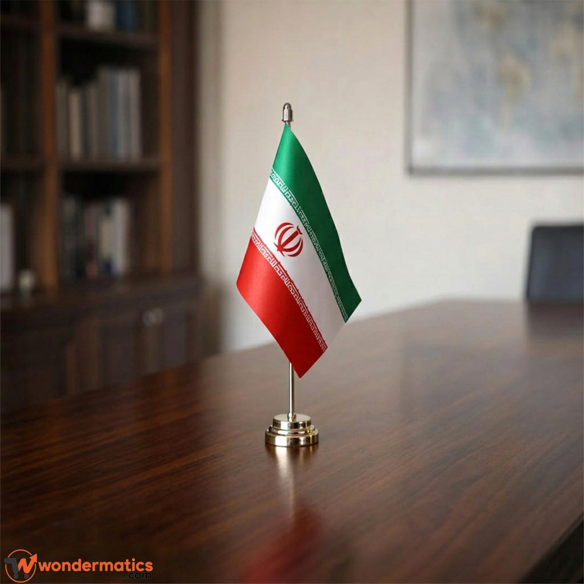 Miniature National Desk Flag with Stainless Steel Stand – Country Table Flags