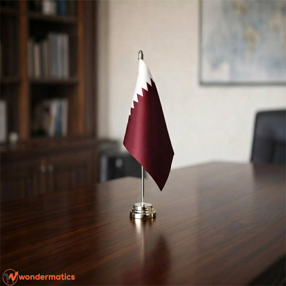 Miniature National Desk Flag with Stainless Steel Stand – Country Table Flags