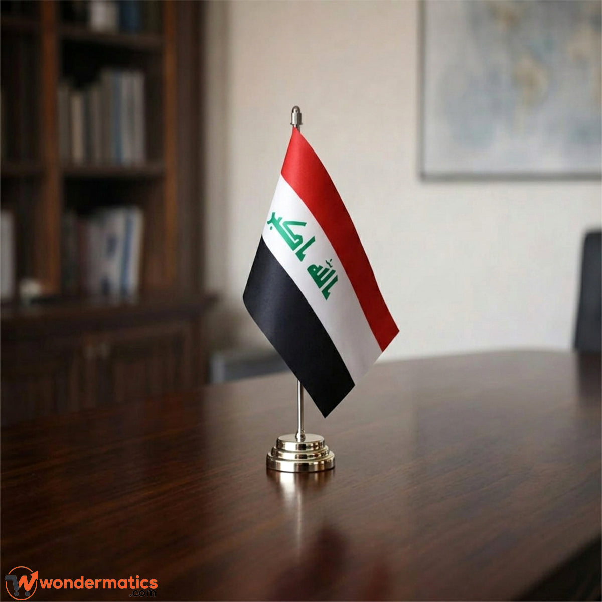Miniature National Desk Flag with Stainless Steel Stand – Country Table Flags