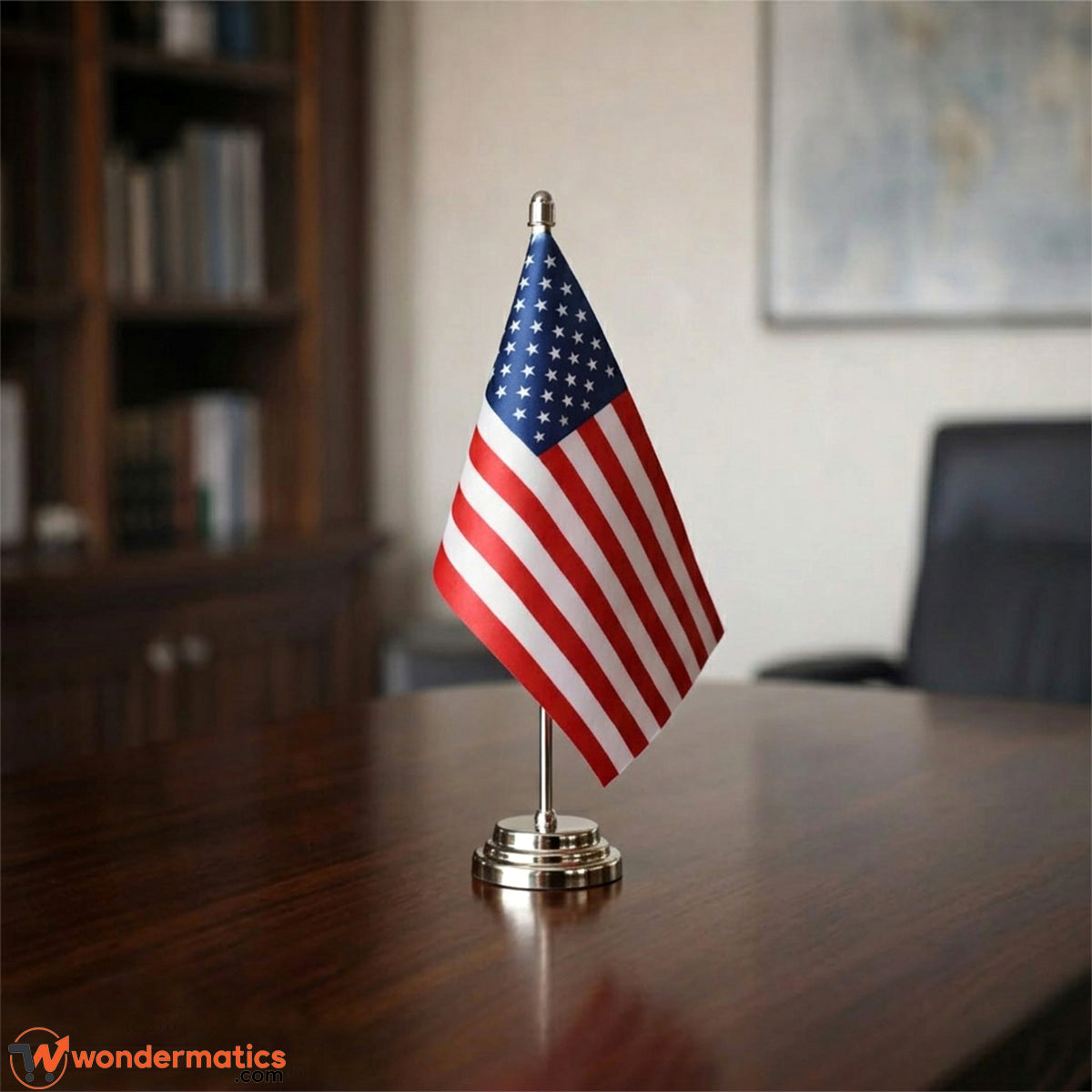 Miniature National Desk Flag with Stainless Steel Stand – Country Table Flags
