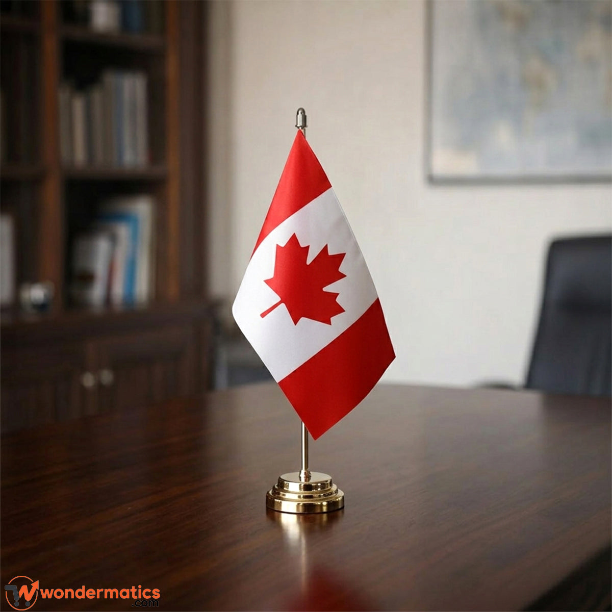 Miniature National Desk Flag with Stainless Steel Stand – Country Table Flags