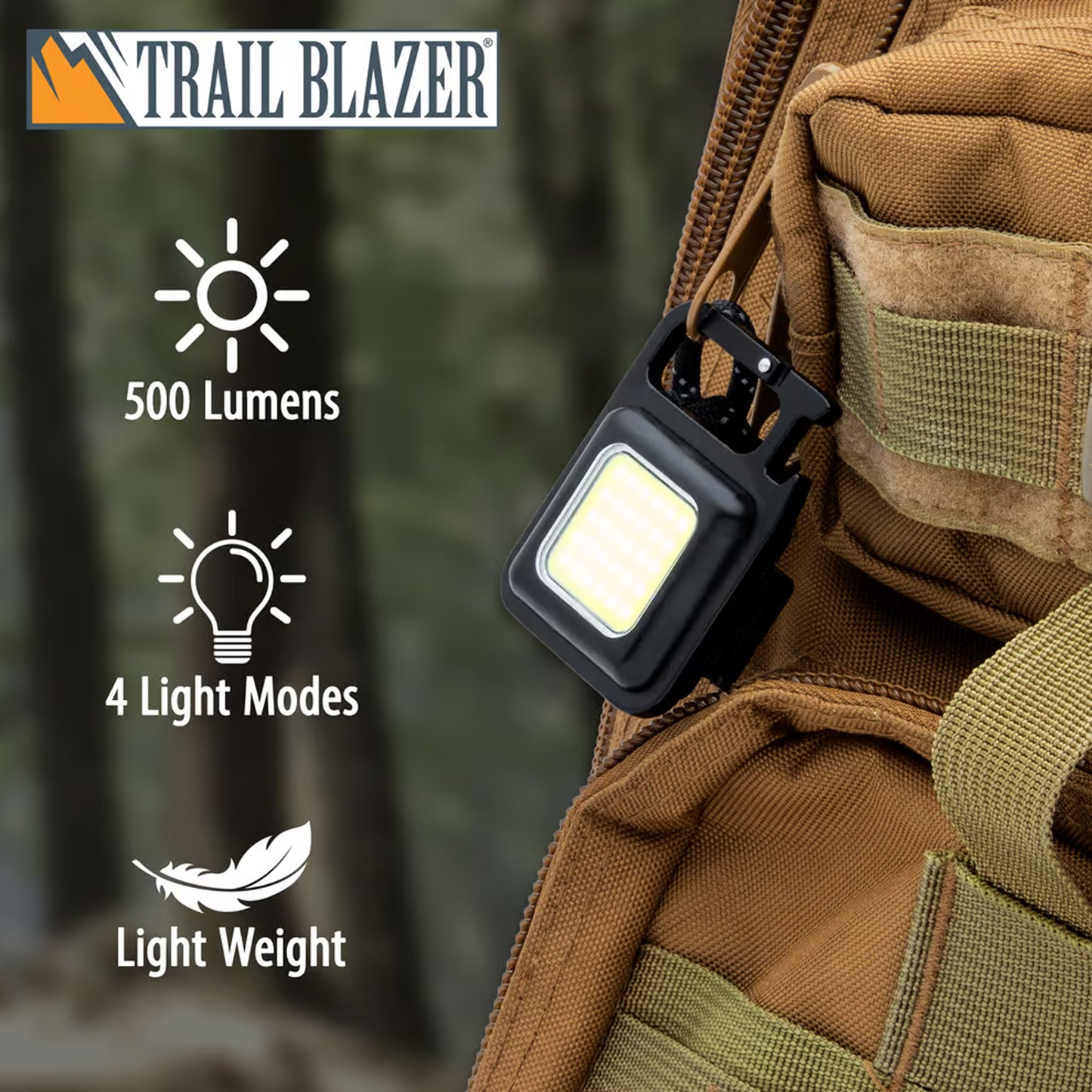 COB Rechargeable Keychain Light - Ultra-Bright, Compact LED Torch for Convenience on the Go - Perfect for Camping, Emergency, and Everyday Use