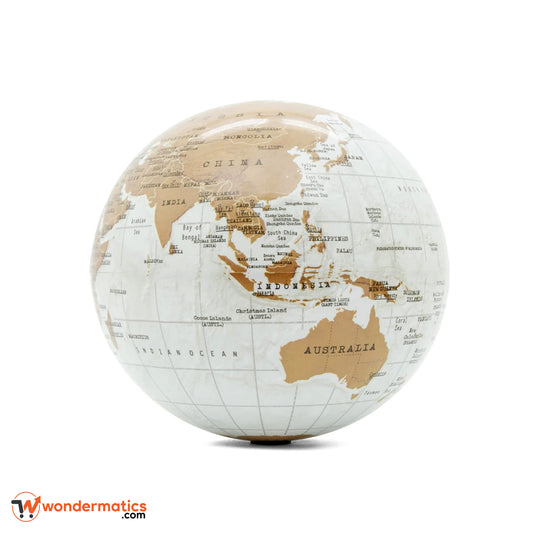 7 inch spinning world map globe with modern design for desk and shelf
