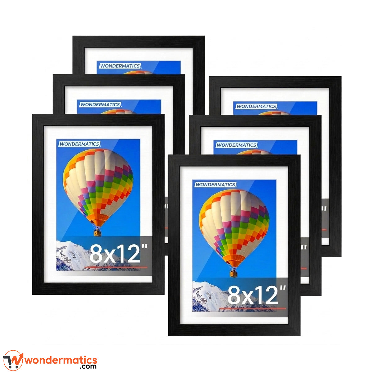 Set of six personalized photo frames for home and office decor 8x12 (A4) size
