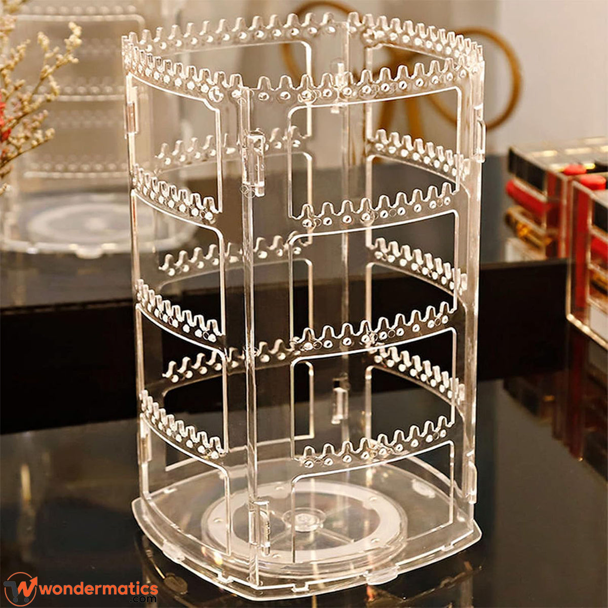 Close-up of acrylic material and base