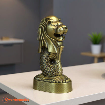 Antique Merlion statue decoration made of resin and metal for home and office décor