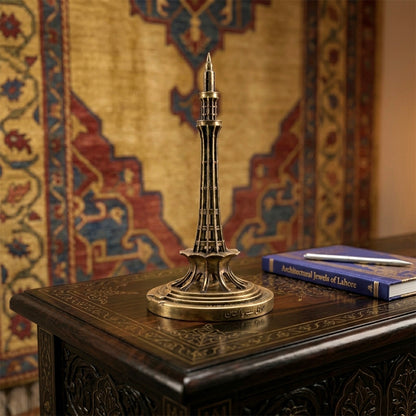 Antique Minar-e-Pakistan metal resin model for home and office decoration