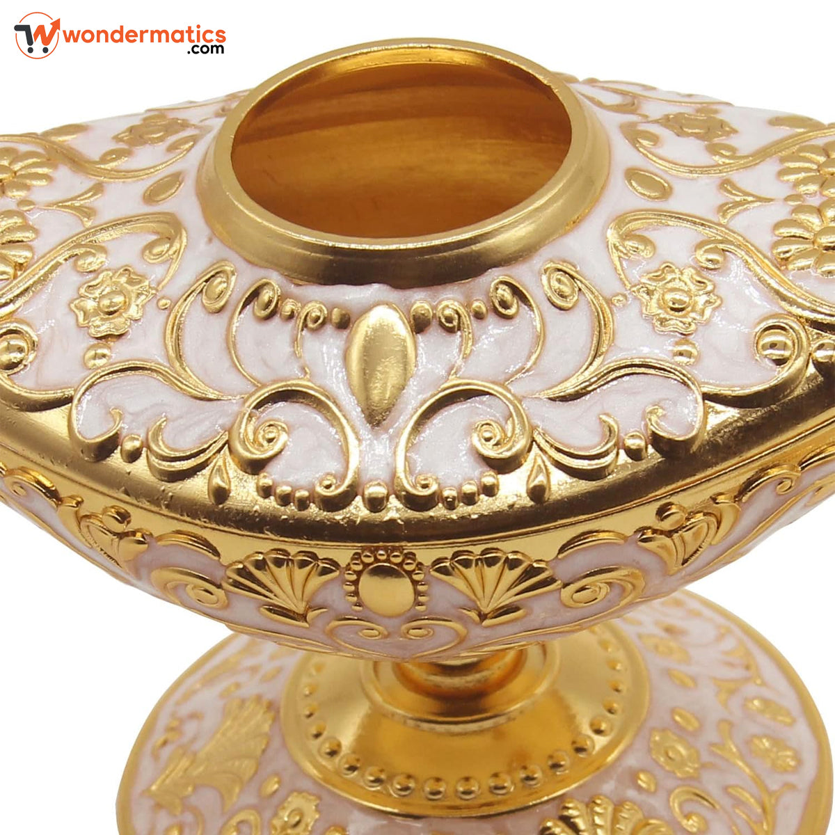 Arabian Nights Style Aladdin Chiragh – Antique Brass Genie Lamp Decoration