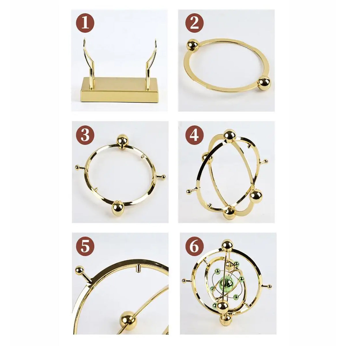 Battery Operated Perpetual Motion Machine – Kinetic Art Sculpture Desk Ornament for Home & Office Decor