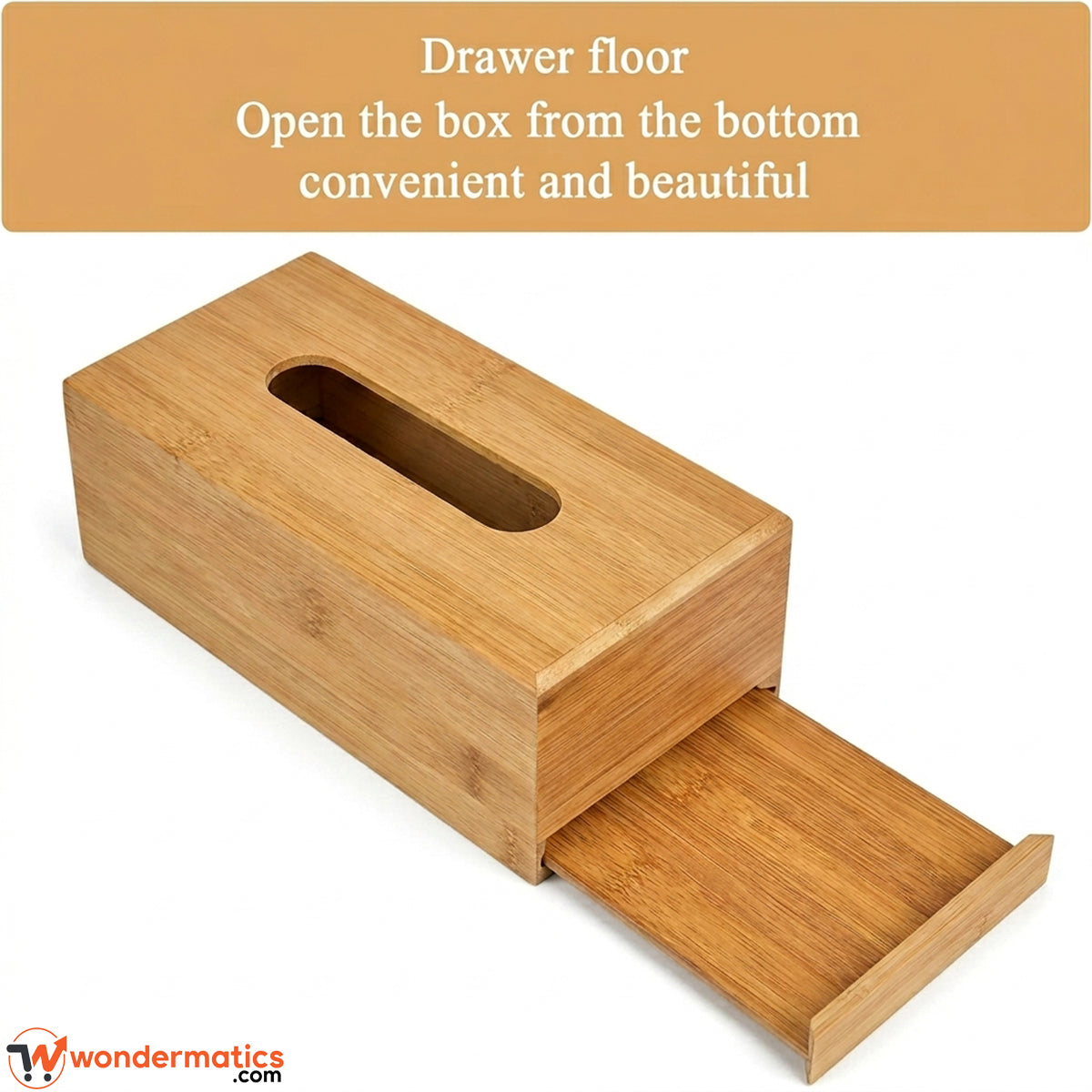 Stylish bamboo tissue paper holder for dining tables, living rooms, offices, and modern interior decoration in Pakistan.