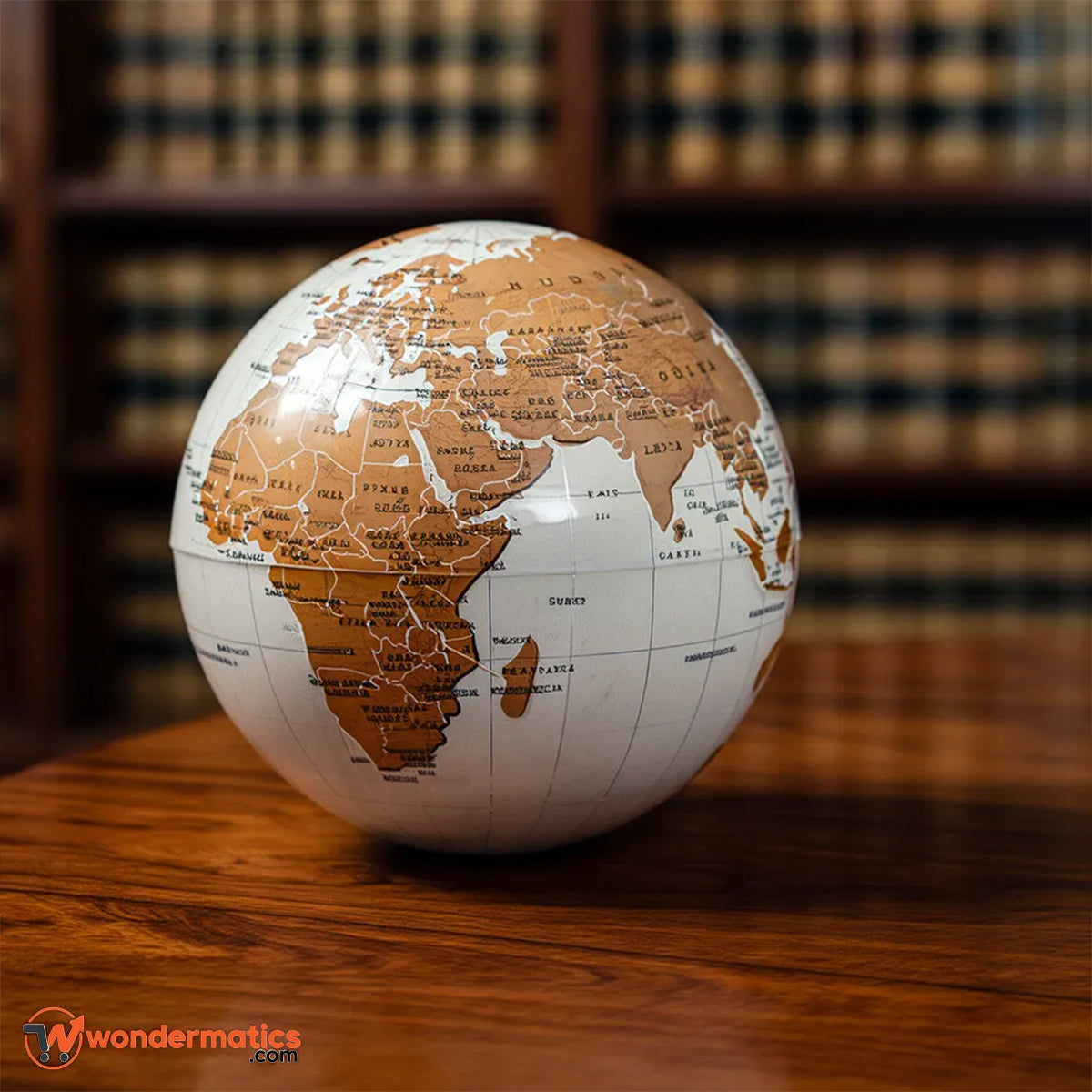 Battery operated self rotating globe for stylish home and office decor