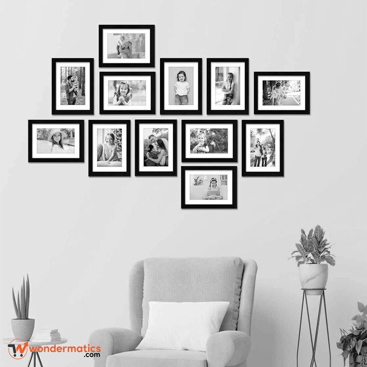 modern black 8x10 personalized photo frame with printed picture and free shipping