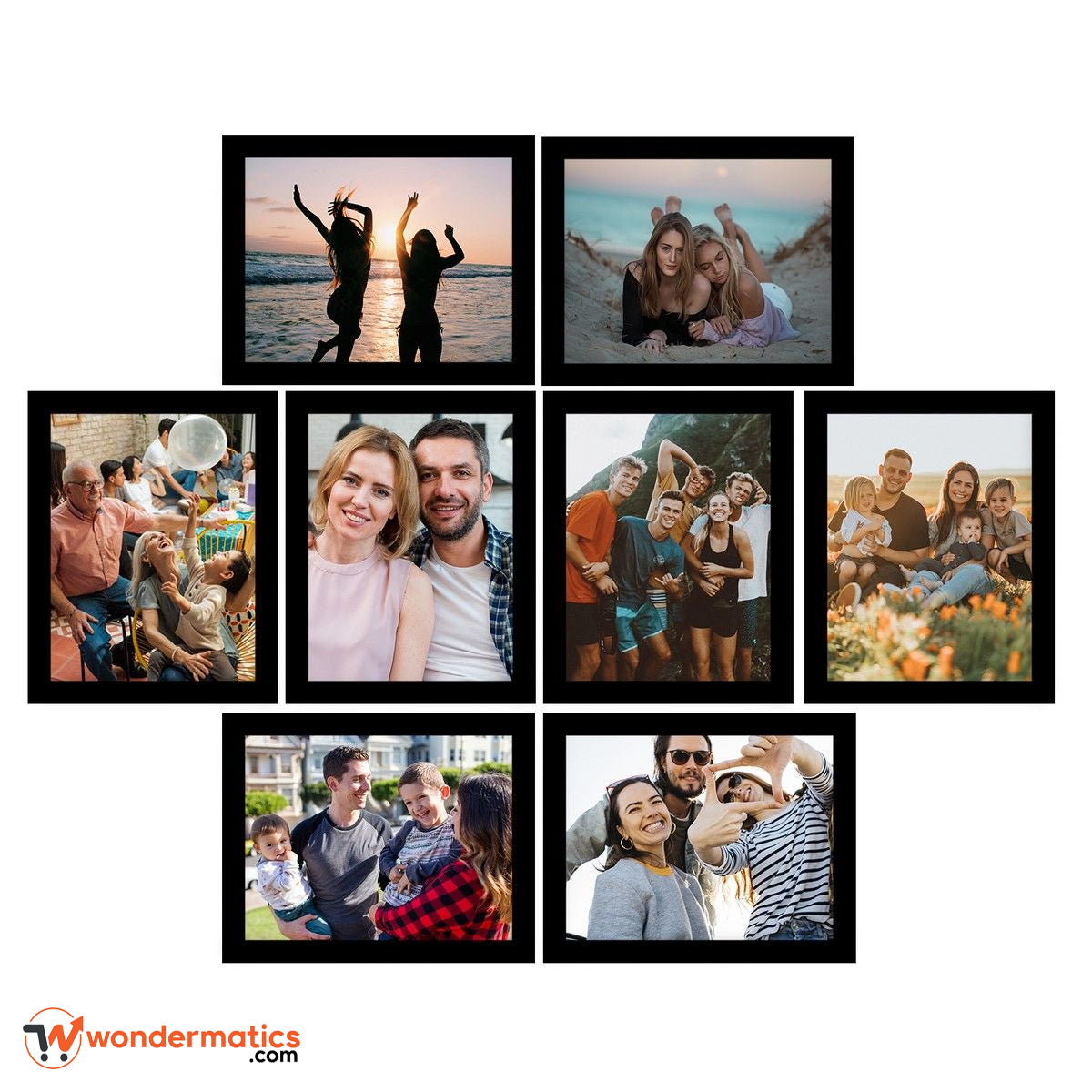 Black 8x10 picture frames set for personalized gallery wall decor