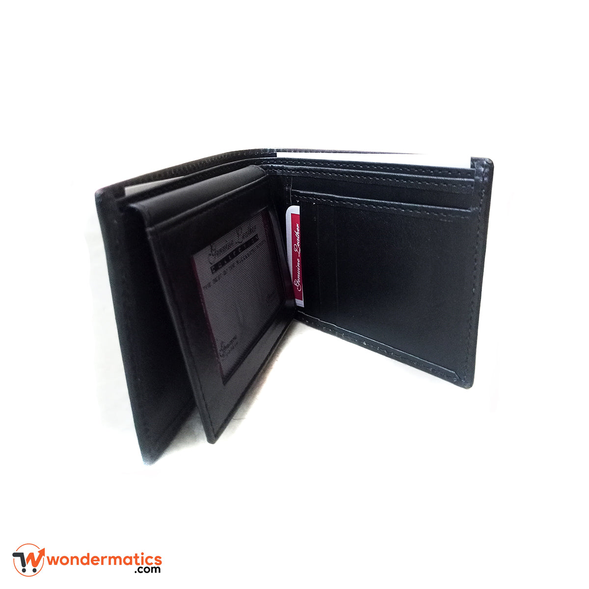 Black leather wallet for men in presentable gift box – perfect gift