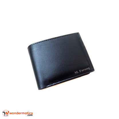 Slim black bifold wallet for men – stylish and compact design