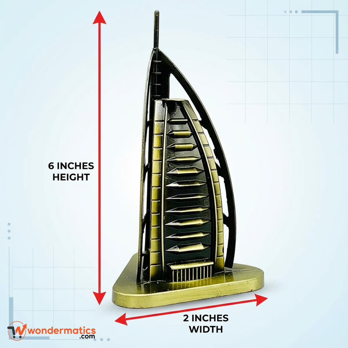 metal burj al arab souvenir modern arabian decor model