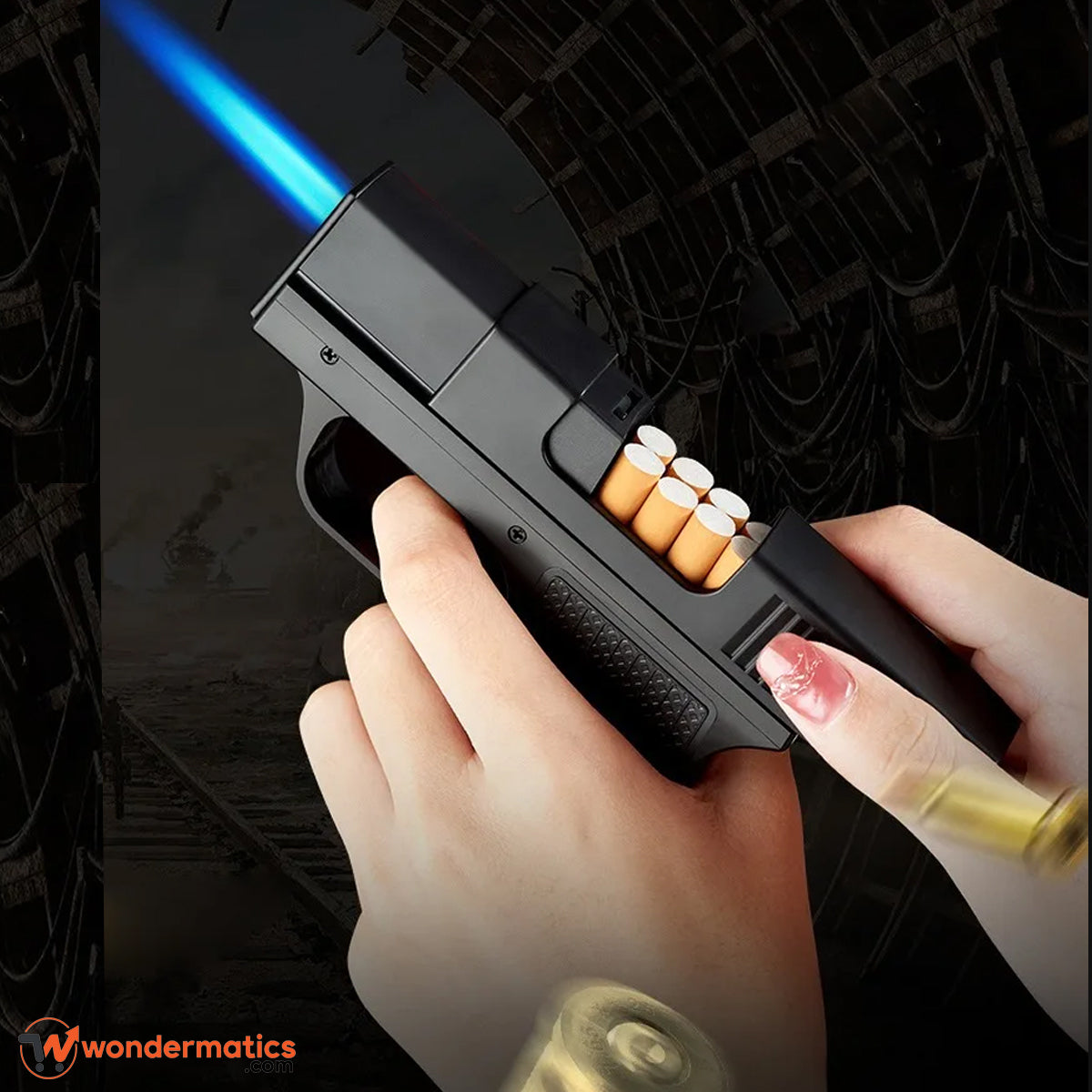 Stylish 2-in-1 cigarette case and electric lighter