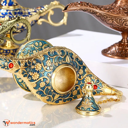 Collectible Antique Aladdin Chiragh – Vintage Brass Genie Lamp Model