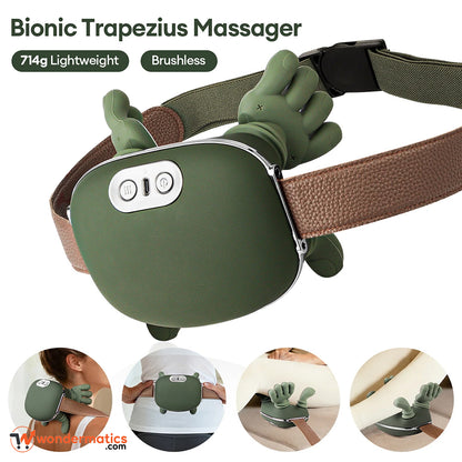 Rechargeable hands-free massager for neck, shoulders, back, and arms