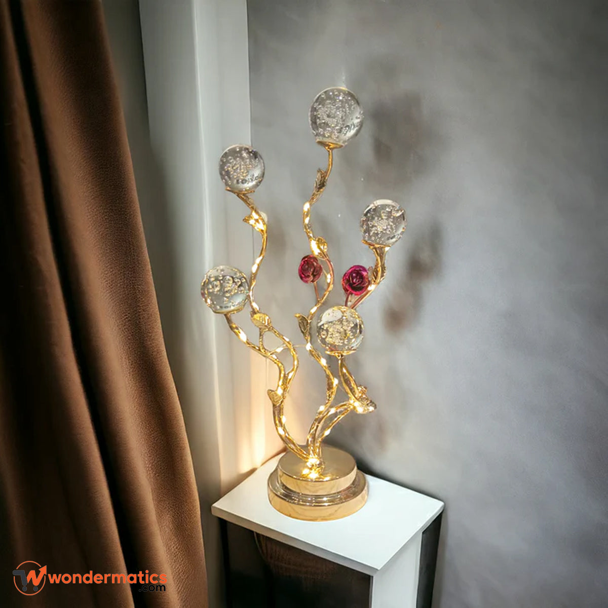 Decorative Crystal Ball Light with Ambient Glow and Stylish Design