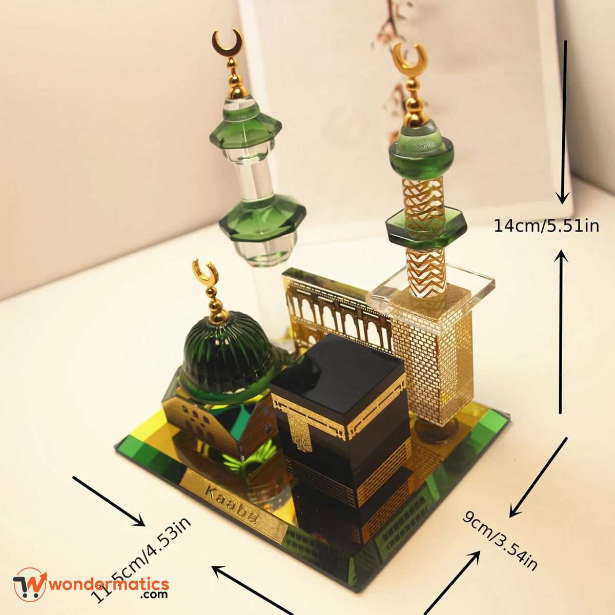 Crystal Islamic decor for home or office – Kaaba & mosque set