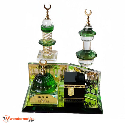 Crystal Kaaba and Masjid Al-Nabawi model set – Islamic home decor