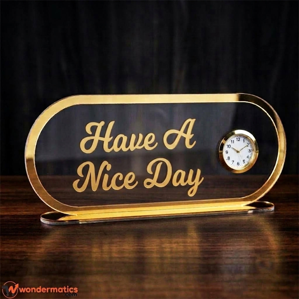 custom made acrylic table clock