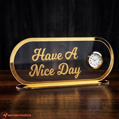 custom made acrylic table clock
