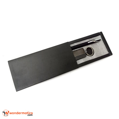 Custom name engraved pen and keychain, premium gift for men and women