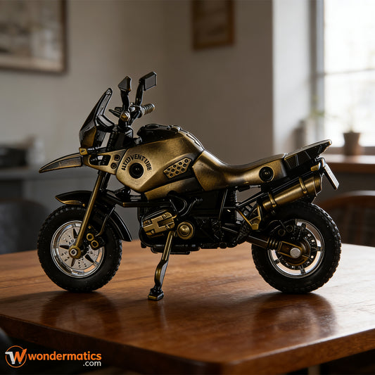 Decorative metal motorbike model for shelves and desks
