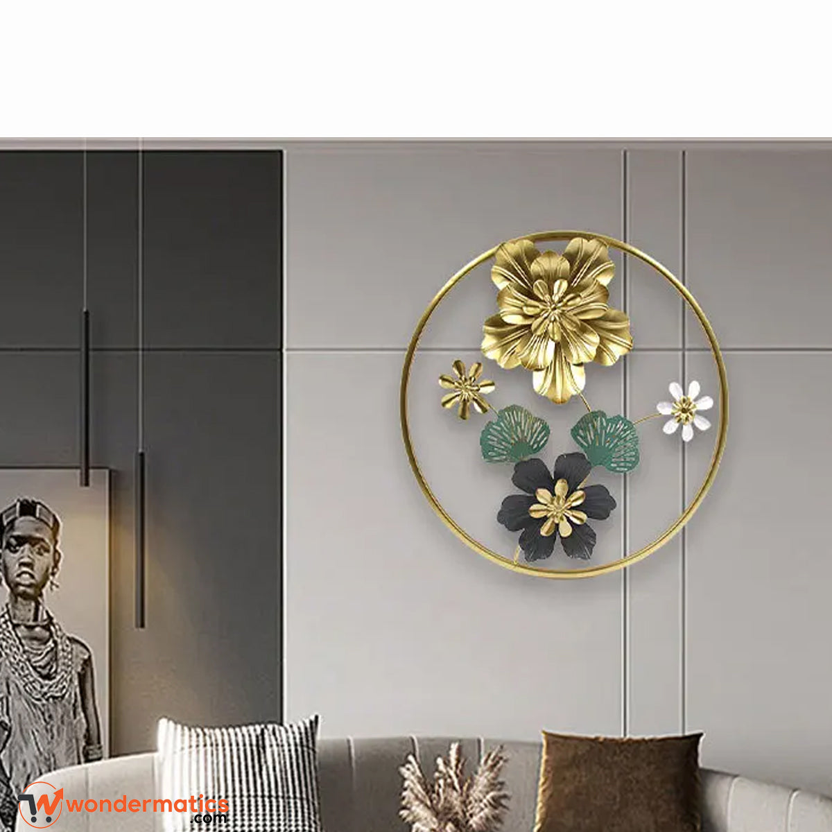 Contemporary metal wall art and stylish home wall decoration