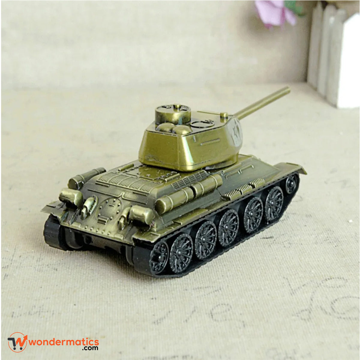 detailed vintage t34 tank figurine for collectors
