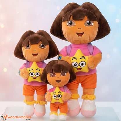 Dora the Explorer plush toy with soft crystal velvet fabric and PP cotton filling