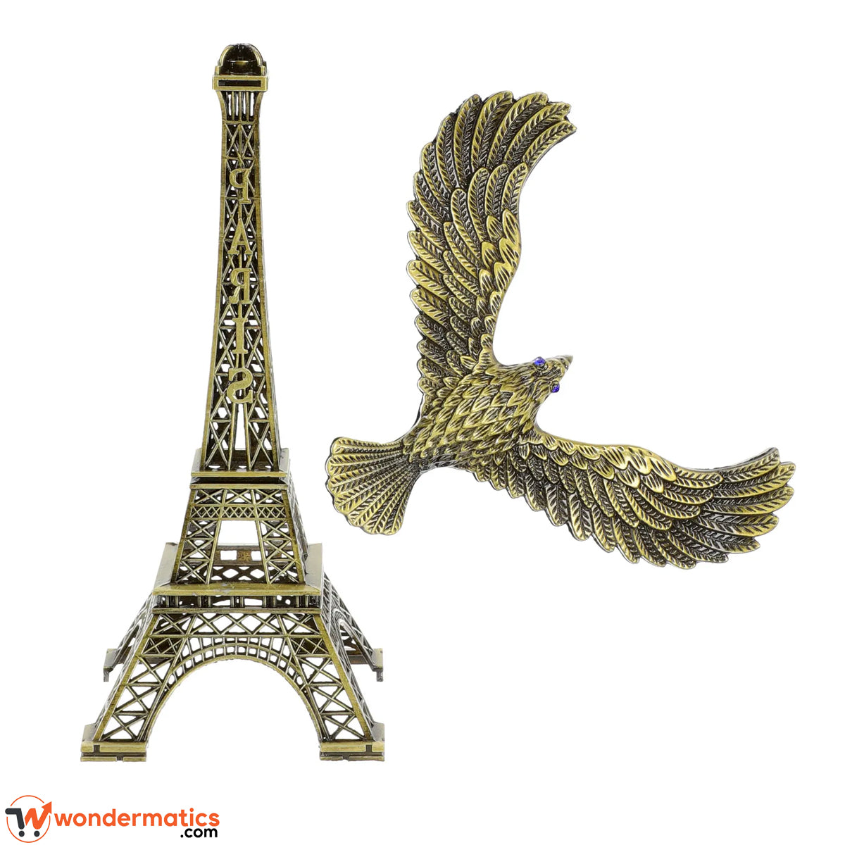 Elegant eagle and Eiffel Tower sculpture for office desk decoration, study table styling, and premium interior decor in Pakistan.