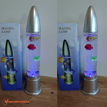 Electric operated rocket bubble lamp for home and office décor