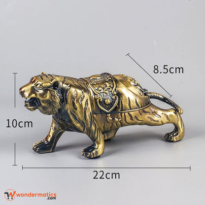 Elegant luxury resin tiger holder for multipurpose storage and home accent
