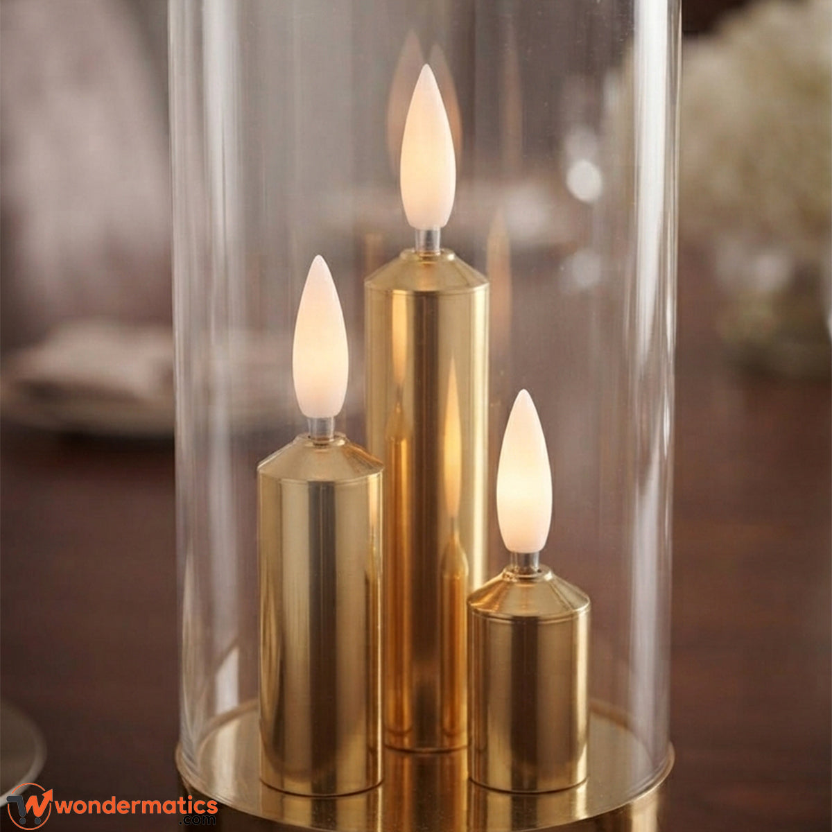 feature closeup picture of led candles 