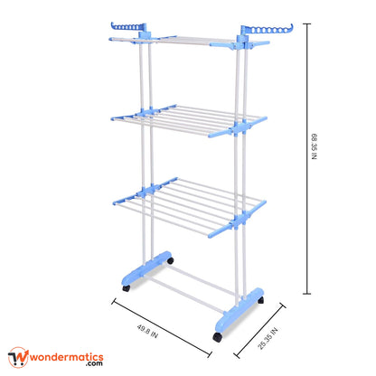 Foldable Clothes Drying Rack for Balcony, Indoor and Outdoor Drying
