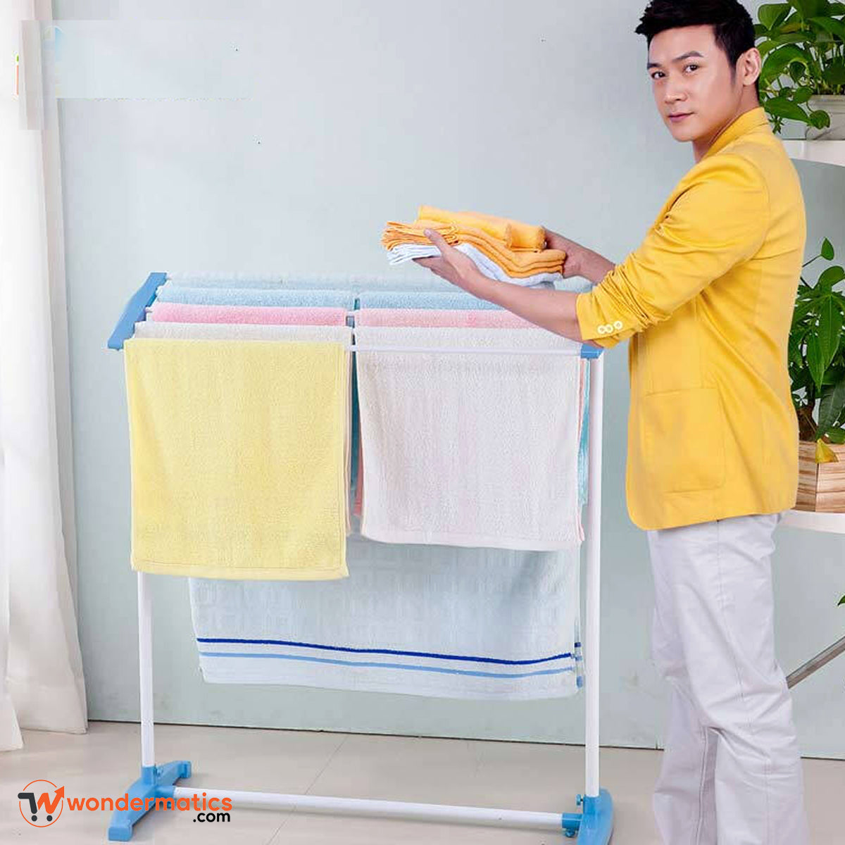 Foldable Clothes Drying Rack for Towels and Clothes – Space Saving Organizer