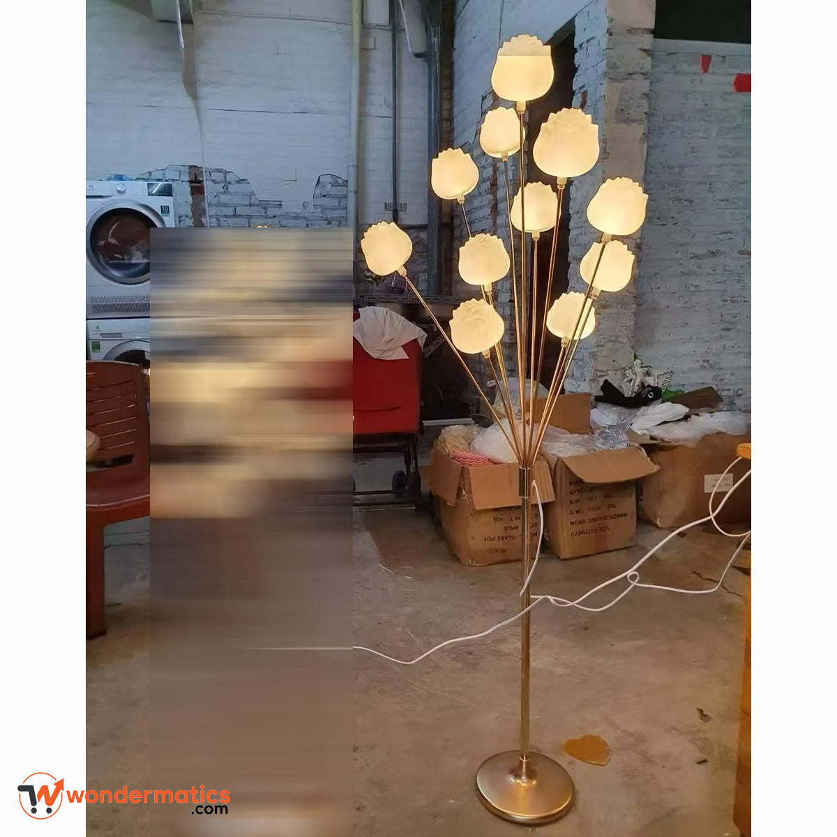 Golden fancy floor lamp for cozy and stylish lighting