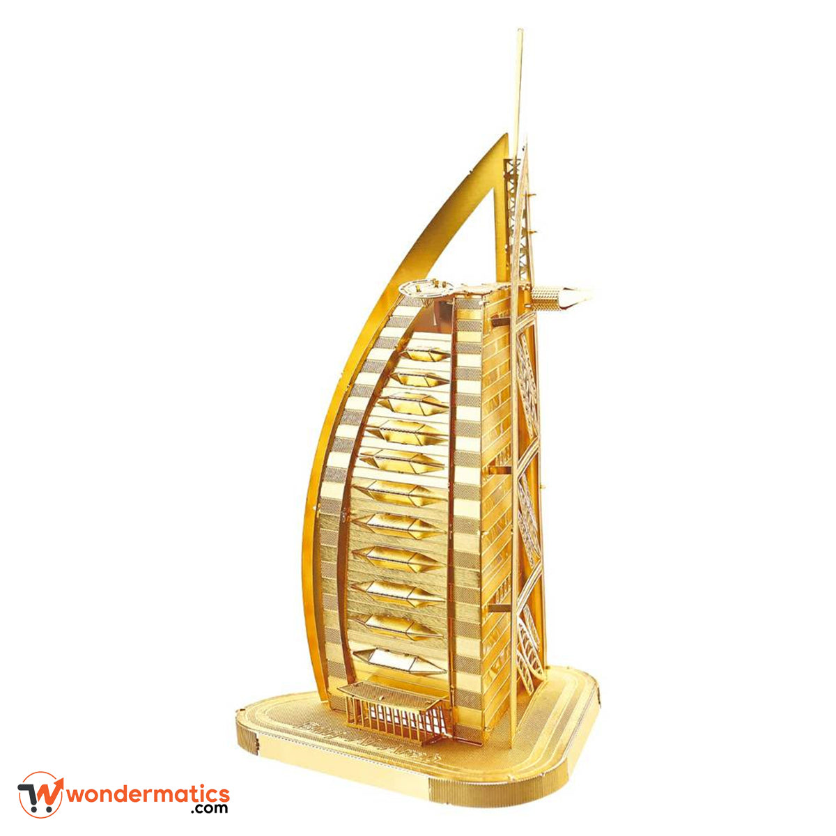 Burj Al Arab model in golden metal – perfect luxury gift for home or office