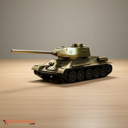 handcrafted metal t34 tank decorative miniature