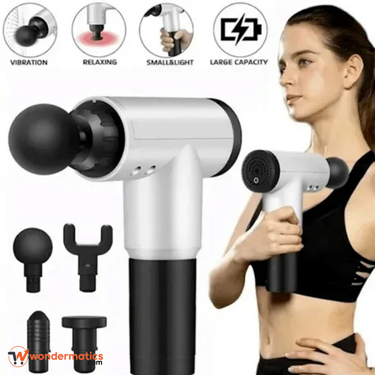 Handheld body massager gun for neck, back, leg, foot and shoulder massage therapy
