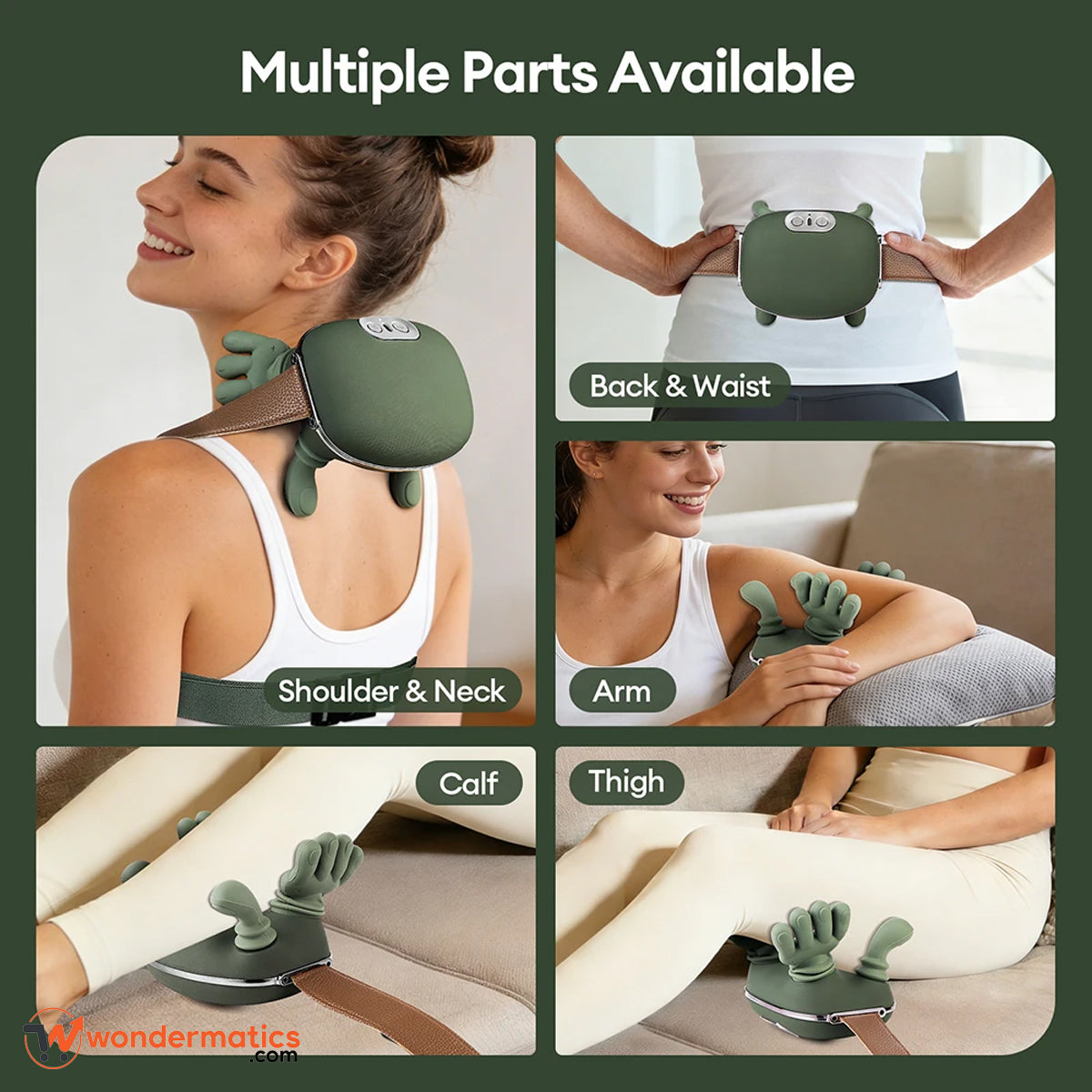 Lightweight neck and body massager for office, home, or travel