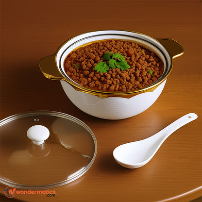 Decorative ceramic serving bowl – durable, heat-resistant and easy to clean